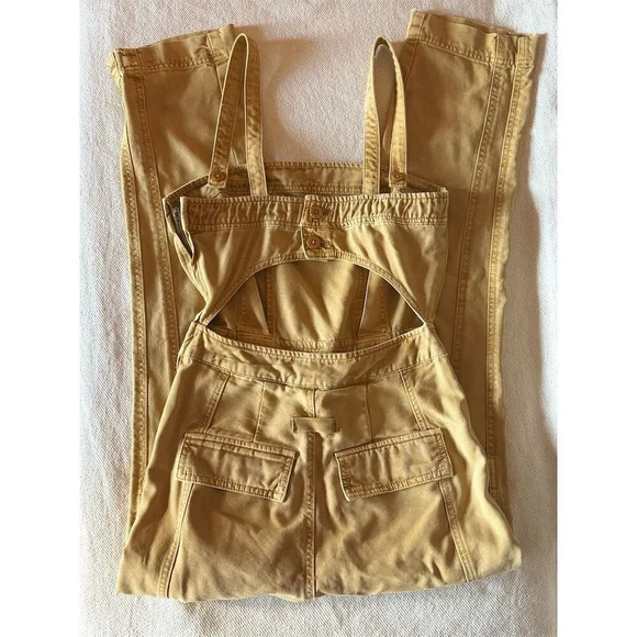 Free People Women's XS Green Utility Jumpsuit Casual One-Piece - Picture 6 of 8